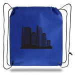 Drawstring Water Repellant Cinch Backpack - 1 Color (16"x18") with Logo