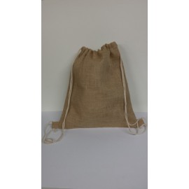 Custom Natural Soft Jute Drawstring Backpack  Custom Natural Soft Jute Drawstring Backpack