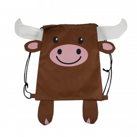 Customized Paws and Claws Drawstring Gift Bag-Cow