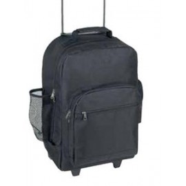 Promotional Rolling Backpack w/Side Mesh Pocket (12"x18"x7")