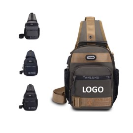Logo Branded Men's Multi-Function Chest Bag Sports Backpack  Logo Branded Men