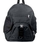 Logo Branded Wave Backpack w/4 Zippered Compartments