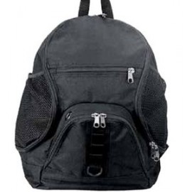 Logo Branded Wave Backpack w/4 Zippered Compartments