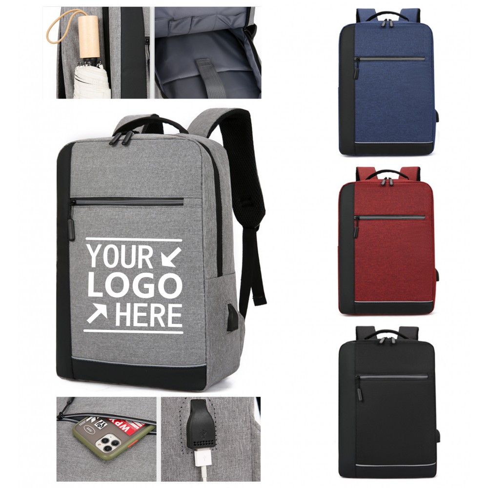 Business-Style Laptop Backpack with Logo