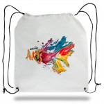 Customized Drawstring Water Repellant Cinch Backpack - Full Color Transfer (16"x18")
