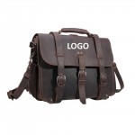 Leather Travel Backpack For Men with Logo