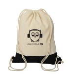 Customized Westport 8 oz. Cotton Drawstring Cinch Backpack