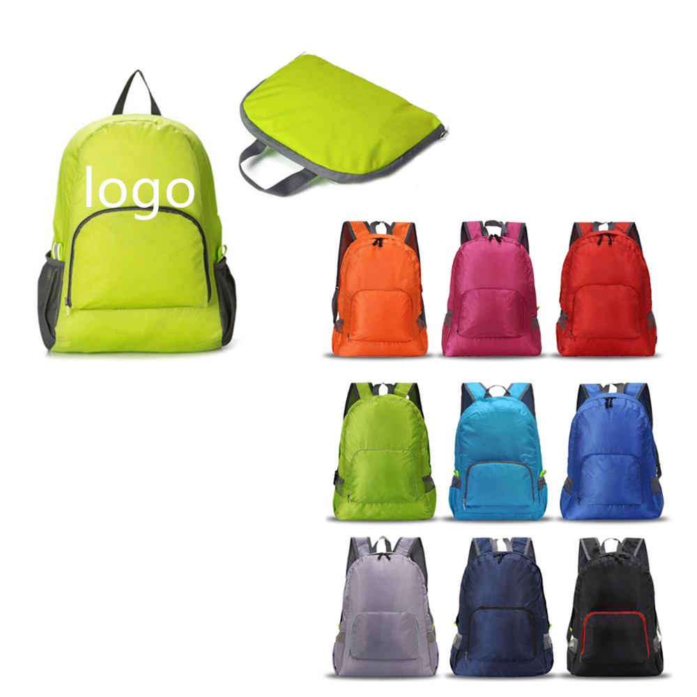 Foldable Durable Light Weight Unisex Multi Function Backpack with Logo