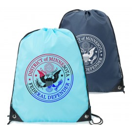 Heavy Duty Full Color Drawstring Backpack w/ Reinforced Edge (14" x 18") with Logo