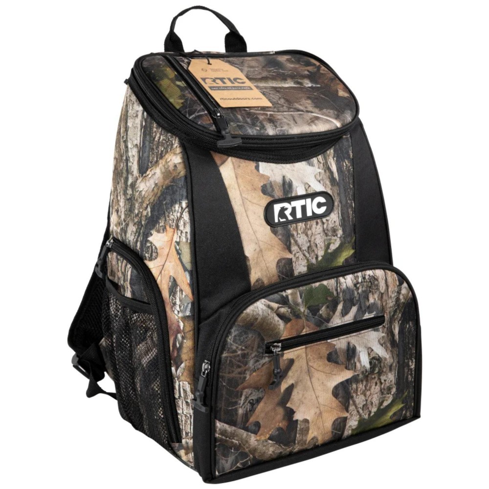 Logo Branded 15-Can RTIC Lightweight Insulated Camo Cooler Backpack 11" x 15.25"