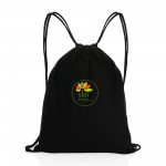 Impact AWARE Recycled Cotton Cinchpack 145g - Black with Logo