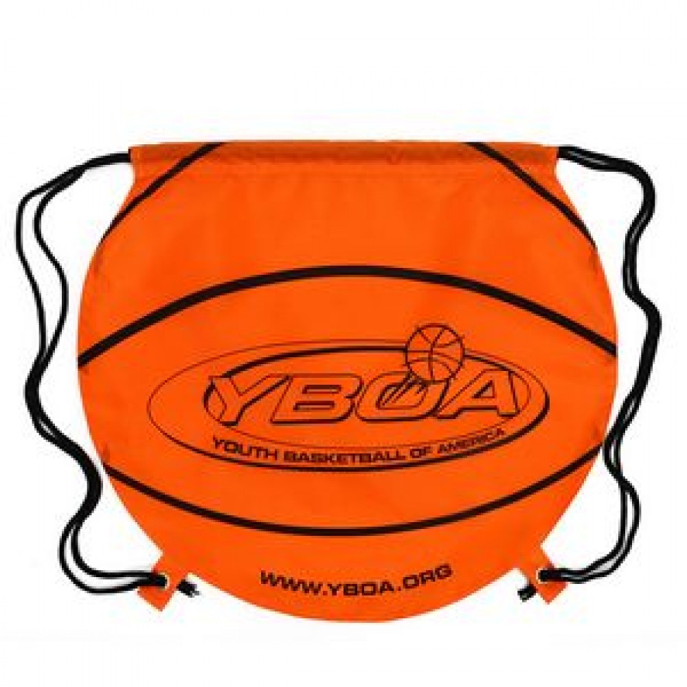 Custom 210D Polyester Drawstring Backpack Cinch Bag 14.75"x16.5" with Logo
