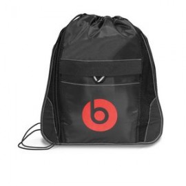 Elite Sport Cinchpack with Insulated Pocket - Black with Logo