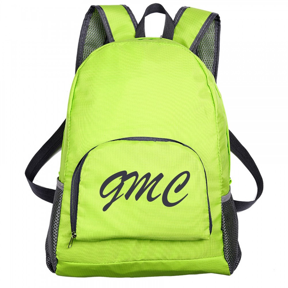 2.6 Gallon Lightweight Foldable Backpack with Logo