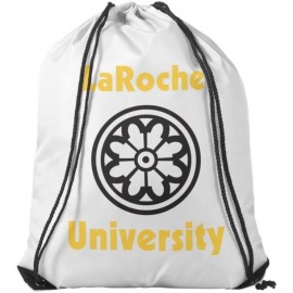Premium 210D Polyester Drawstring Cinch Up Backpack w/ Reinforced Edge (14"W x 17"H) with Logo