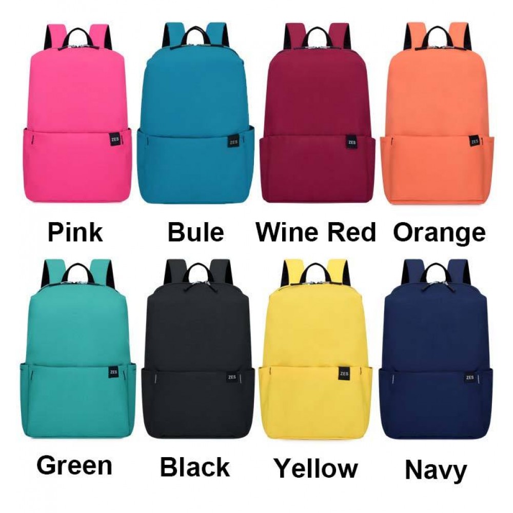 Lightweight Backpack for School Classic Basic Water Resistant Casual Daypack Plain Bookbag with Logo