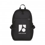 Renew rPET Laptop Backpack - Black with Logo