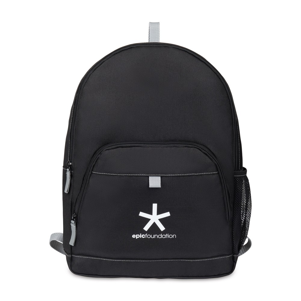 Repeat Recycled Poly Backpack - Medium Grey with Logo