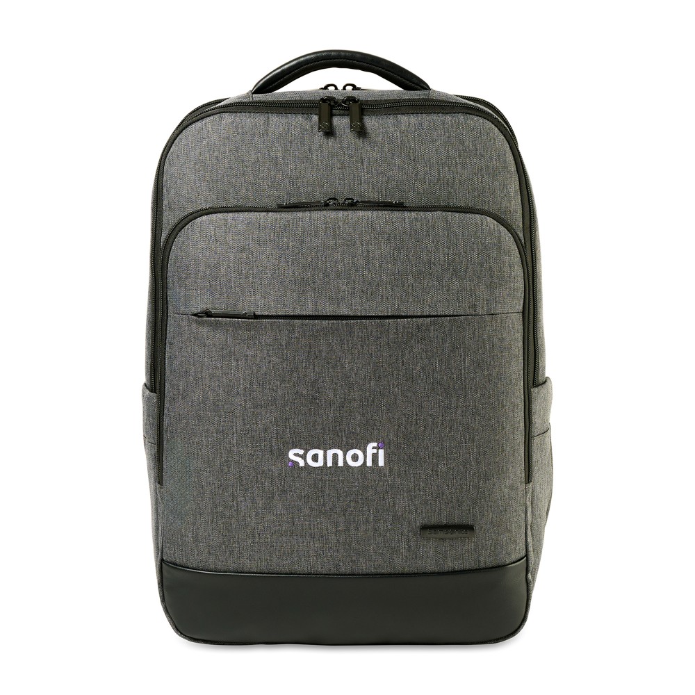 Samsonite Cablewood Laptop Backpack - Charcoal Heather with Logo