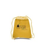 Custom Embroidered Polyester Promotional Drawstring Bag with Matching Cord and Zipper