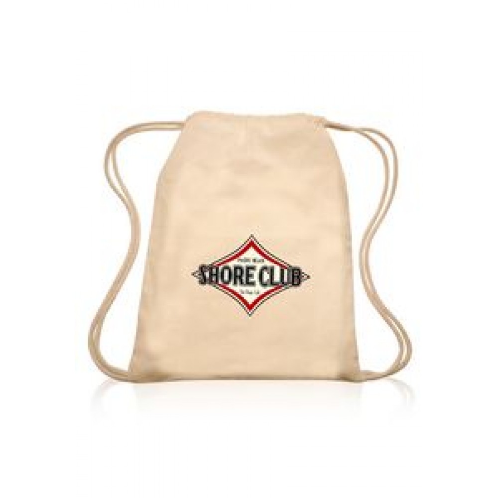 Cotton Drawstring Backpacks (13.25"x16.5") with Logo