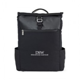 Charlie Cotton Computer Backpack - Black with Logo