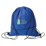 Tonal Non Woven Drawstring Backpack Bag with Logo