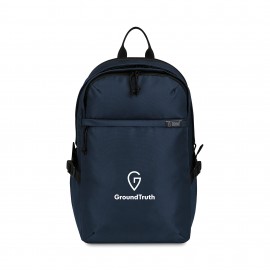 Renew rPET Laptop Backpack - Navy with Logo  Renew rPET Laptop Backpack - Navy with Logo