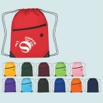 Custom Imported Drawstring Back Pack with Pocket (90 Day Delivery)