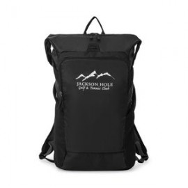 Logo Branded Vertex Fusion Packable Backpack - Black