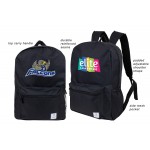 Custom Embroidered Black 17" Backpack With Side Mesh Pocket