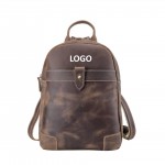 Vintage Leather Travel Bag with Logo