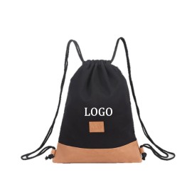 Personalized Custom Canvas Drawstring Backpack  Personalized Custom Canvas Drawstring Backpack
