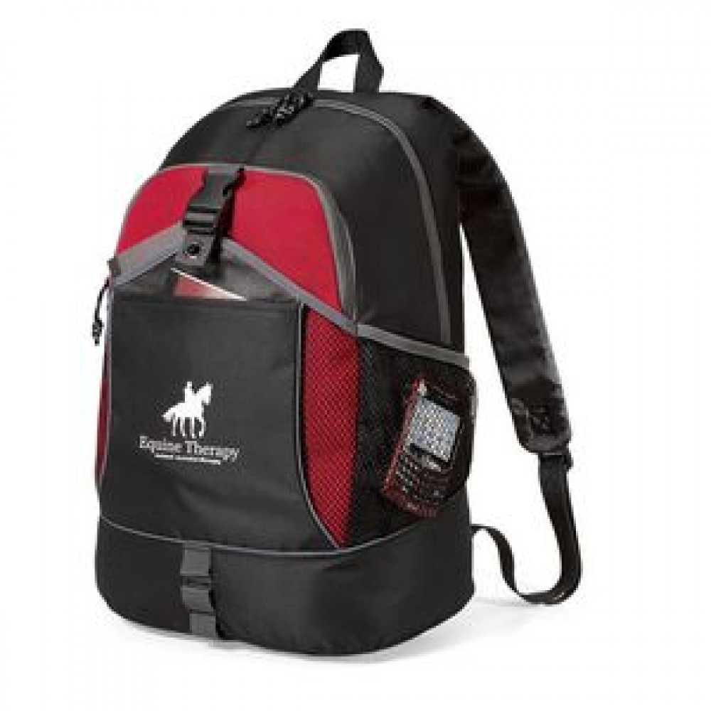 Logo Imprinted Escapade Backpack - Red Logo Imprinted Escapade Backpack - Red