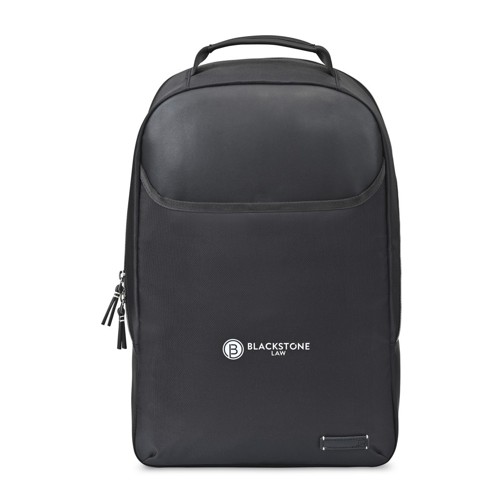 Travis & Wells Lennox Laptop Backpack - Black with Logo