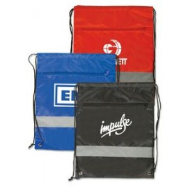 Promotional Backpack with Reflective Safety Stripe  Promotional Backpack with Reflective Safety Stripe