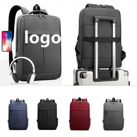 Unisex Reflective 15.6inch Laptop Backpack with USB Port with Logo