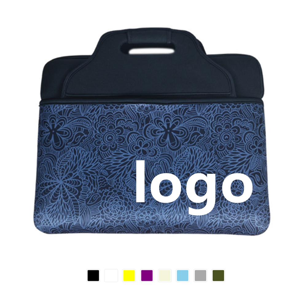 Custom Neoprene Business Style Laptop Sleeve Bag With Carrying Handle