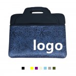 Neoprene Business Style Laptop Sleeve Bag With Carrying Handle Logo Imprinted