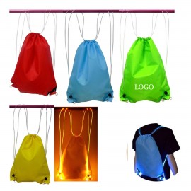 Led Light Up Drawstring Bag with Logo  Led Light Up Drawstring Bag with Logo