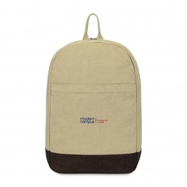 Logo Branded Ivy AWARE Recycled Cotton Laptop Backpack - Beige  Logo Branded Ivy AWARE Recycled Cotton Laptop Backpack - Beige
