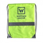 Extra Large Safety Reflective Drawstring Backpack with Logo