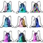 Sequins Drawstring Backpack Logo Imprinted