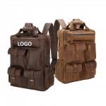 Custom Large Capacity Travel Leather Backpack