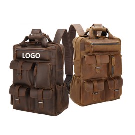 Custom Large Capacity Travel Leather Backpack  Custom Large Capacity Travel Leather Backpack