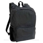 Foldable Backpack w/Zippered Front Pocket with Logo