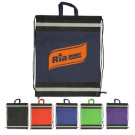 Personalized Large Non-Woven Reflective Drawstring Bags