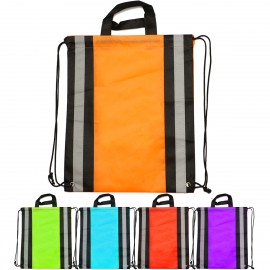 Non Woven Backpack With Reflective Strips with Logo