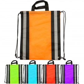 Non Woven Backpack With Reflective Strips with Logo  Non Woven Backpack With Reflective Strips with Logo