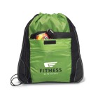 Elite Sport Cinchpack with Insulated Pocket - Apple Green Logo Imprinted